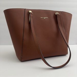 Karl Lagerfeld large brown tote bag